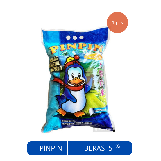 

TOKO BITAKU - KODE A || PINPIN - BERAS PINPIN 5 Kg / Beras Pin pin Premium 5kg