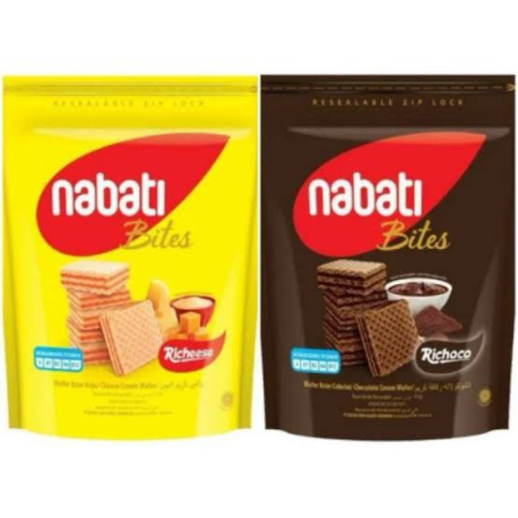 

Nabati wafer Bites pouch richeese dan richoco 100 g
