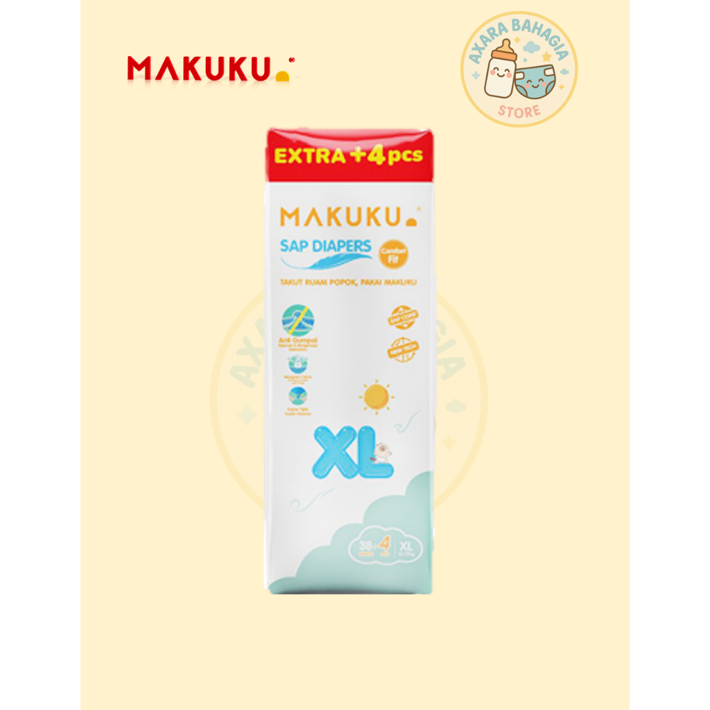 PROMO MAKUKU COMFORT FIT XL 38+4 (POPOK BAYI MAKUKU)