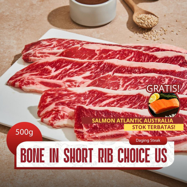 

Daging Sapi Premium Galbi Short Rib Bone In Choice Frozen Food Halal 500gr USA - Daily Beef Jakarta Barat