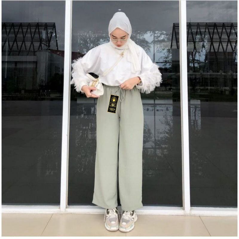 RADEN | Celana Kulot Crinkle Ruby Pants Highwaist Jumbo