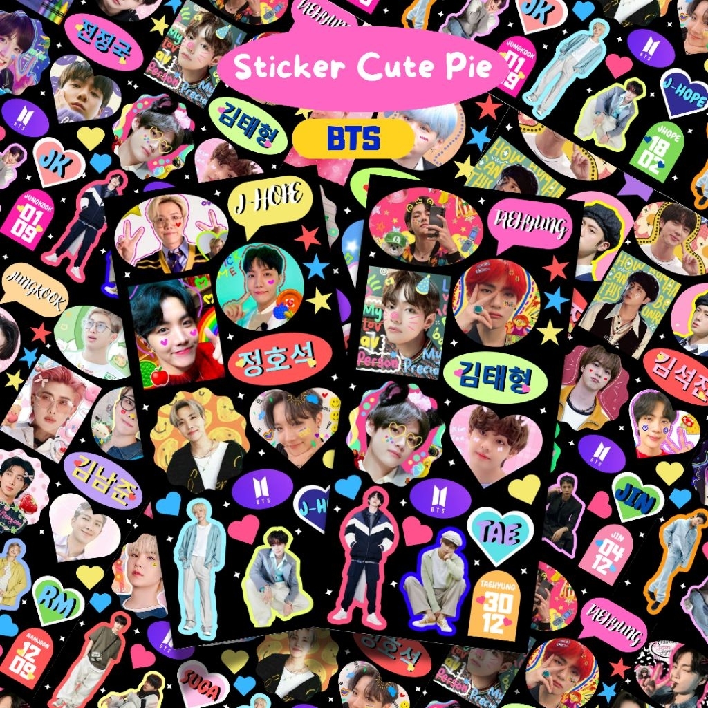 

STICKER CUTIE PIE BTS no cutting