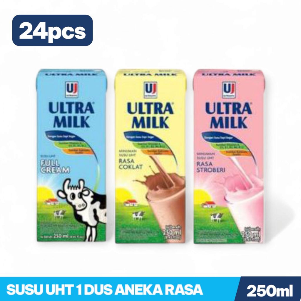 

Susu Ultra milk Susu UHT 250 ml 1Dus isi 24 pcs
