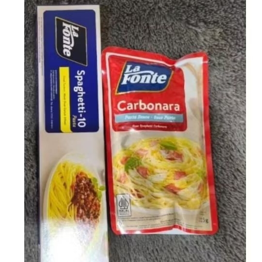 

Paket spaghetti murah 225g+saos carbonara 315g