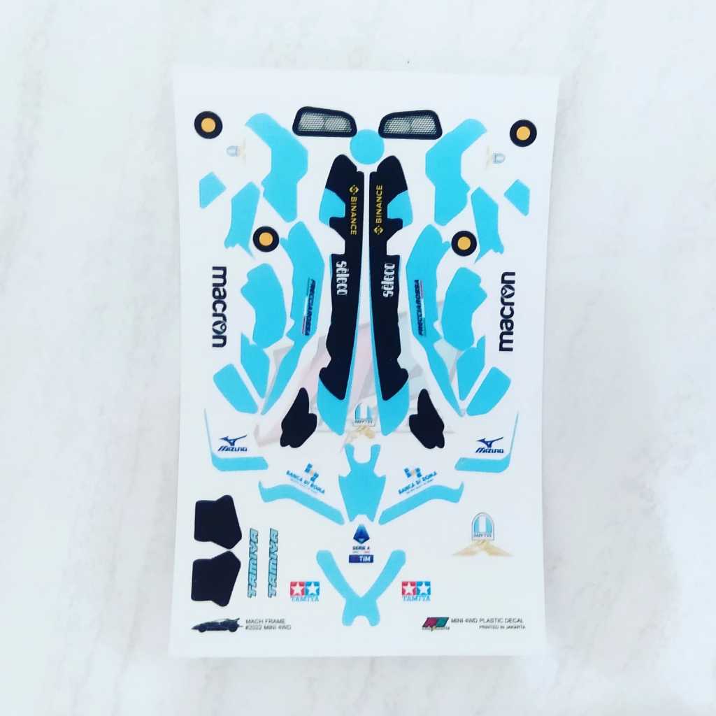 Stiker Mach Frame - Lazio - Body Putih - Vinnyl Laminating Doft
