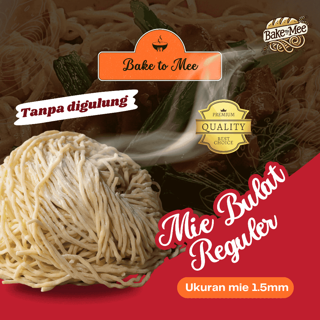 

Mie Mentah Bulat Reguler 1.5mm - 1kg - Tanpa Digulung