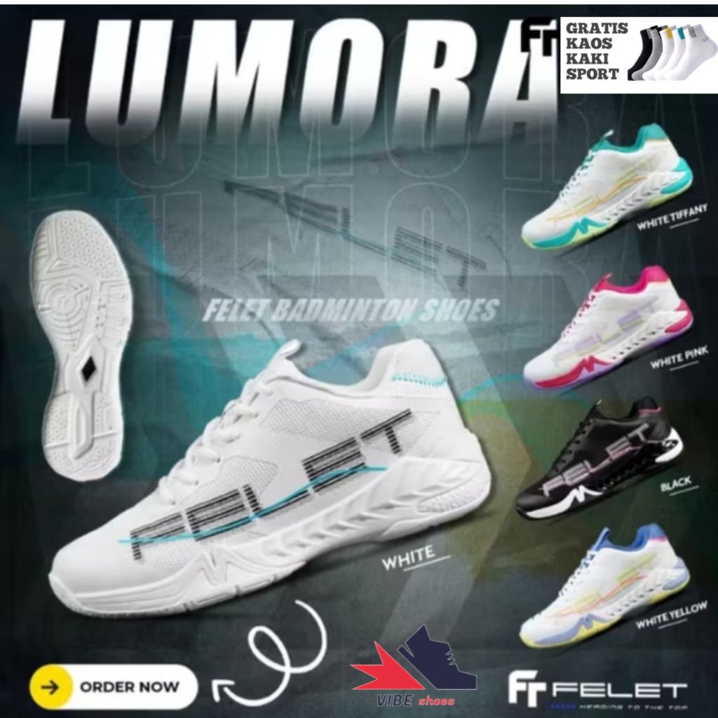 FELET LUMORA badminton shoes-sepatu badminton original felet
