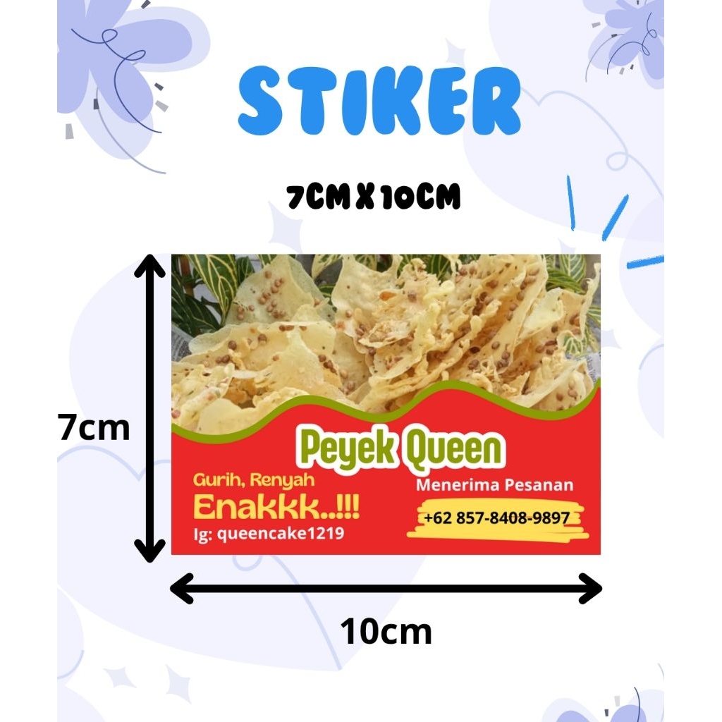 

Stiker label produk ukuran 7cm x 10cm//10cm x 7cm