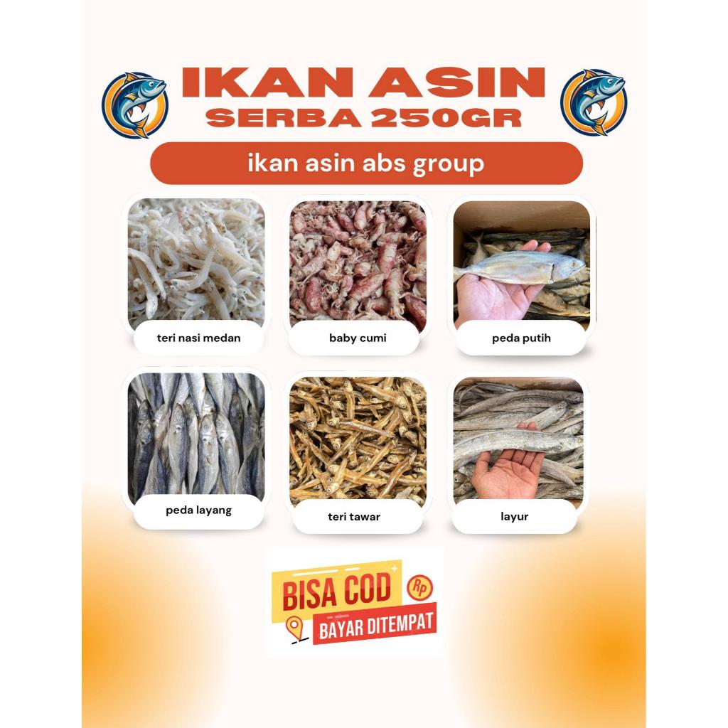 

IKAN ASIN/BABYCUMI serba 250gram/ IKAN ASIN ABS KUALITAS PREMIUM