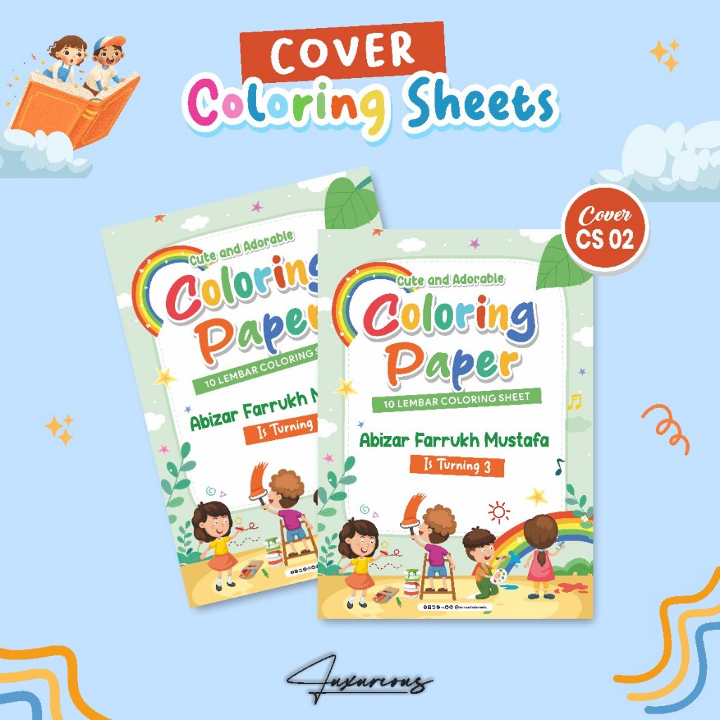 

SAMPUL COLORING SHEETS CUSTOM - COVER BUKU MEWARNAI LUCU