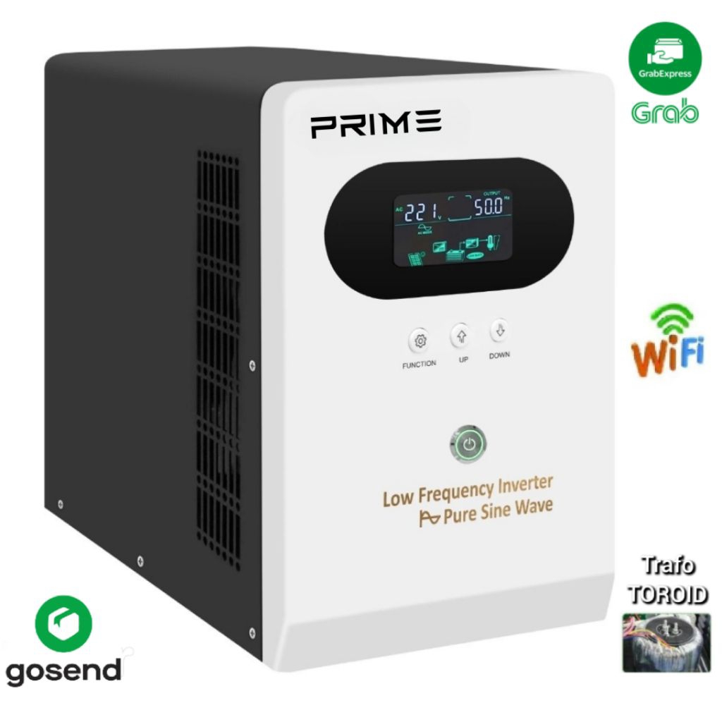 inverter hybrid LF Prime 1000W 12V / 24V UPS tanpa SCC low frequency trafo donat toroid toroidal cam