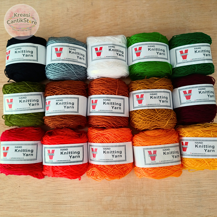 Benang Wol / Benang Rajut Wool Per Roll Warna Warni