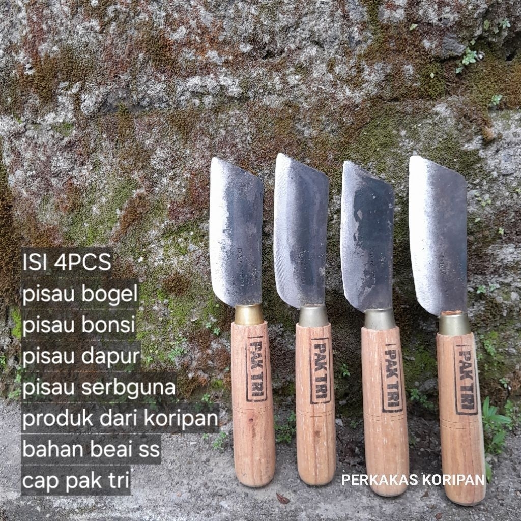 pisau dapur / pisau bogel / pisau janur / pisau bonsai / bahan besi baja ss