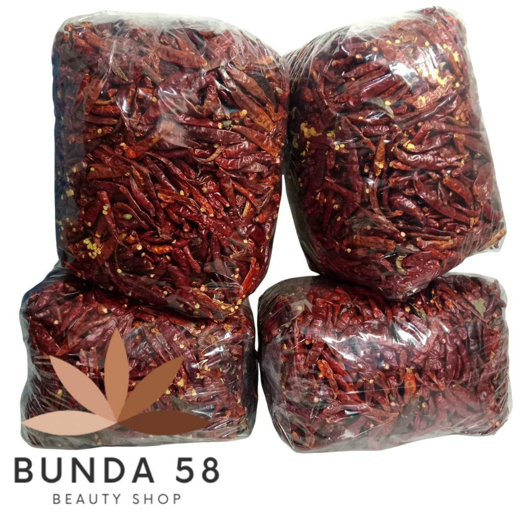 

Forcysn Teja Cabai Rawit Merah Kering Bebas Tangkai Super Pedas Asli