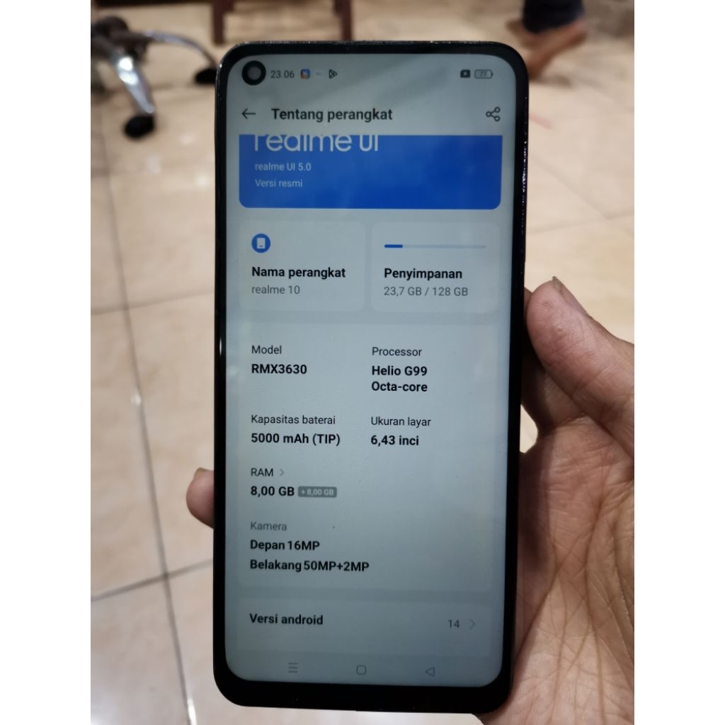 Mesin realmi 10 8+8/128gb