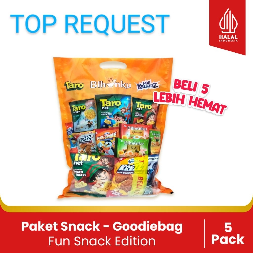 

Bundling!! 5 Paket Fun Snack Edition - Paket Hampers Anak - Free Kartu Ucapan