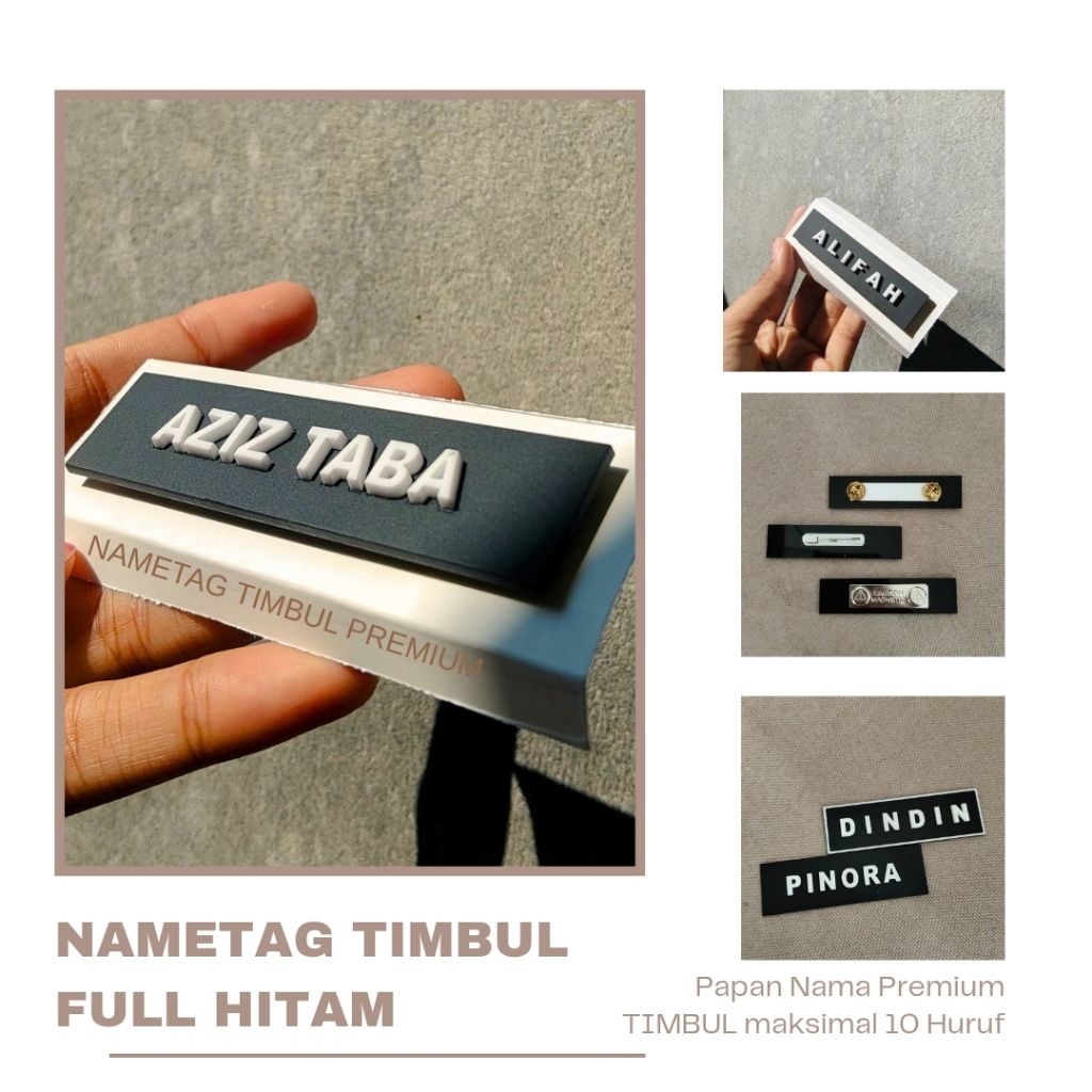 

PAPAN NAMA TIMBUL - NAMETAG TIMBUL Premium