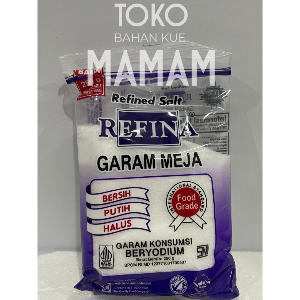 

Garam Refina 250gr – Garam Halus Berkualitas untuk Memasak & Pengawet
