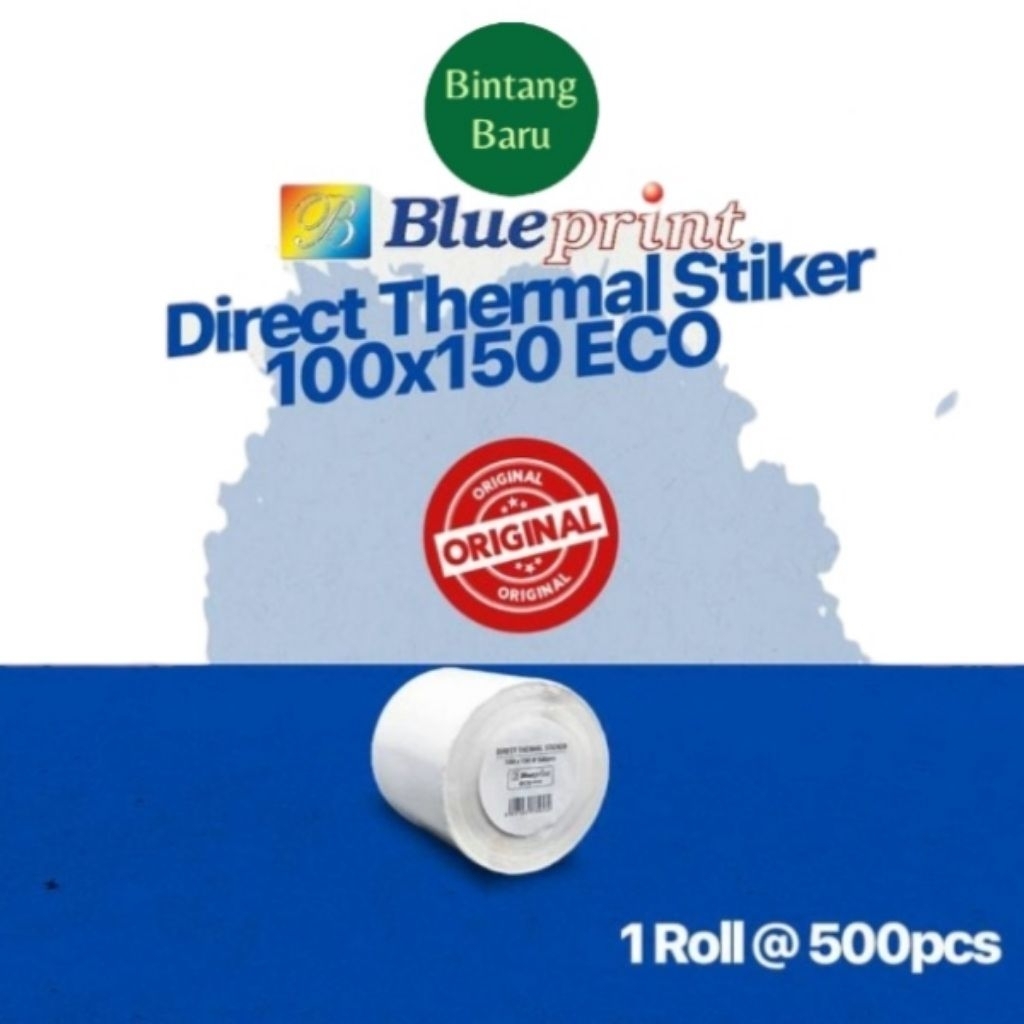 

Direct Thermal stiker 100x150 Blueprint ECO isi 500 Label stiker Resi Online