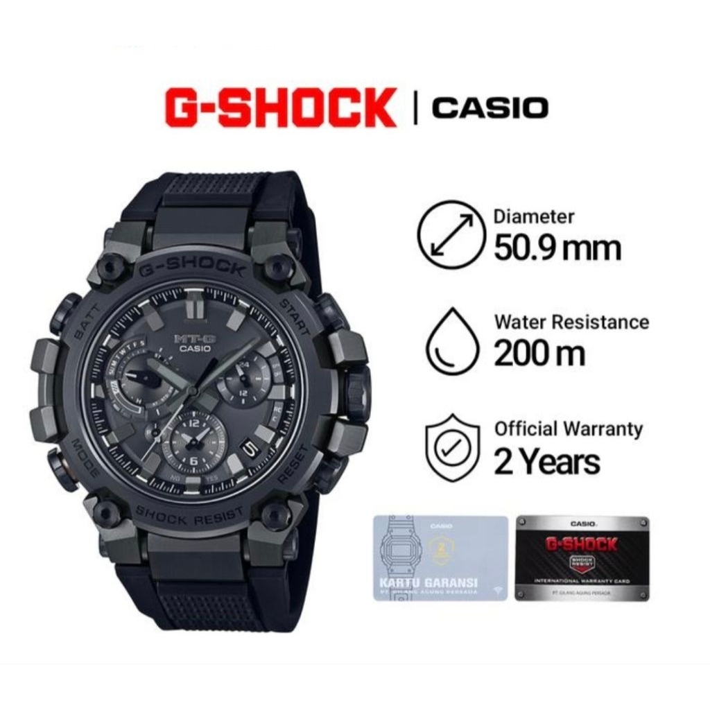 Casio G-Shock MTG-B3000B-1A / MTG-B3000B-1ADR Jam Tangan Pria Original