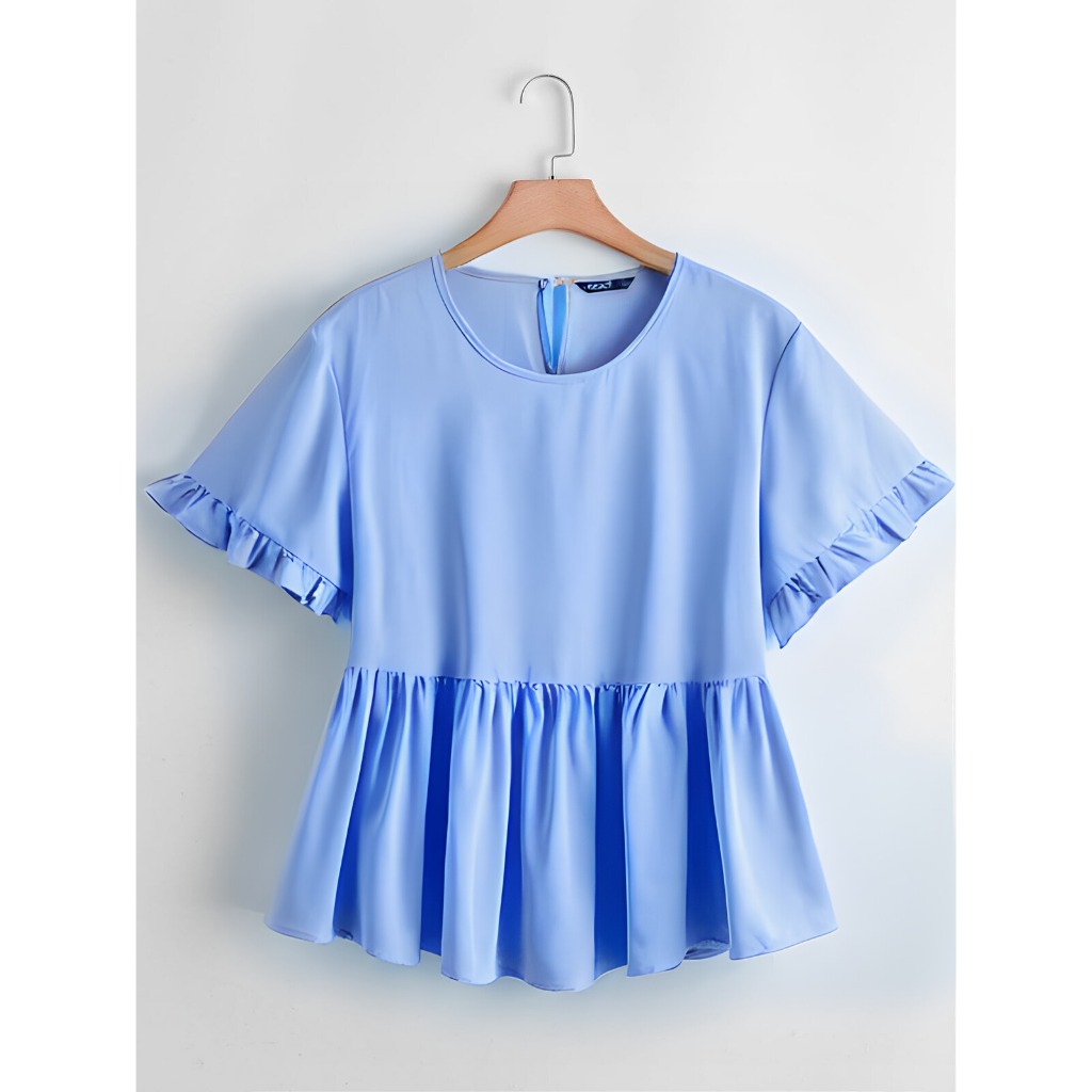 D'QLA - RUFLE BLOUSE/ATASAN KEMEJA/TUNIK/DRESS KEKINIAN