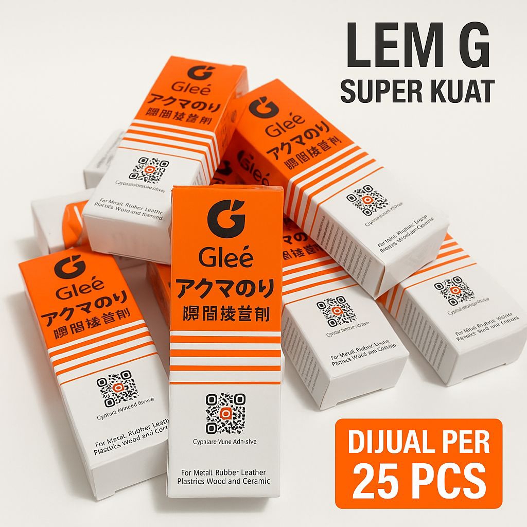 

Lem G super kuat per 25pcs cocok untuk dijual kembali