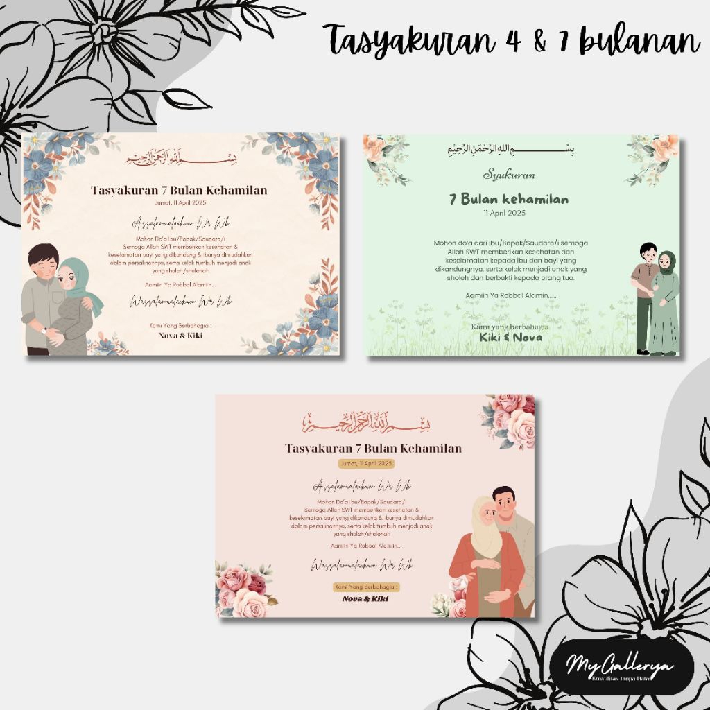 

stiker kehamilan bulanan/stiker 7 bulanan/stiker 4 bulanan/kartu tasyakuran kehamilan