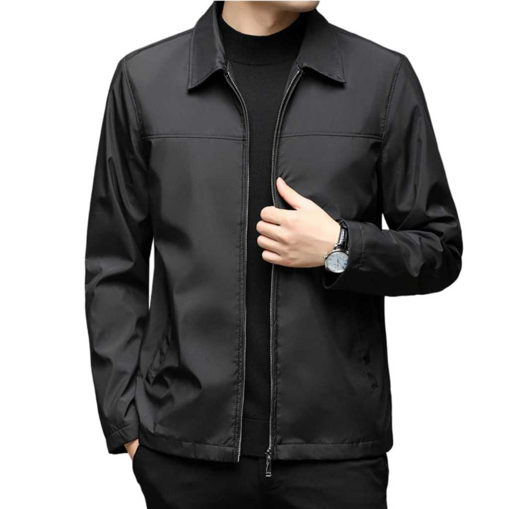 Jaket Casual Pria Semi Formal Fashion Mantel Pria Musim Gugur Jaket Jas Pria Santai Kantoran