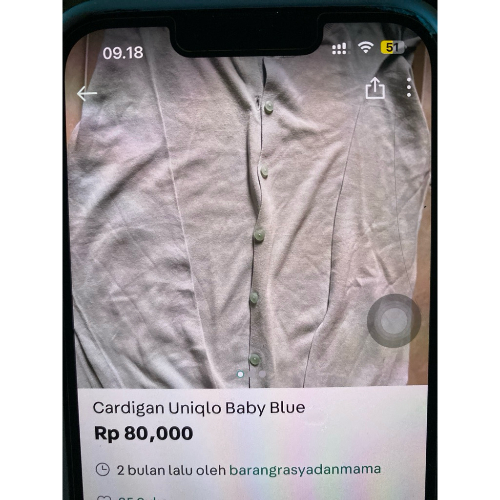 Uniqlo Baby Blue preloved