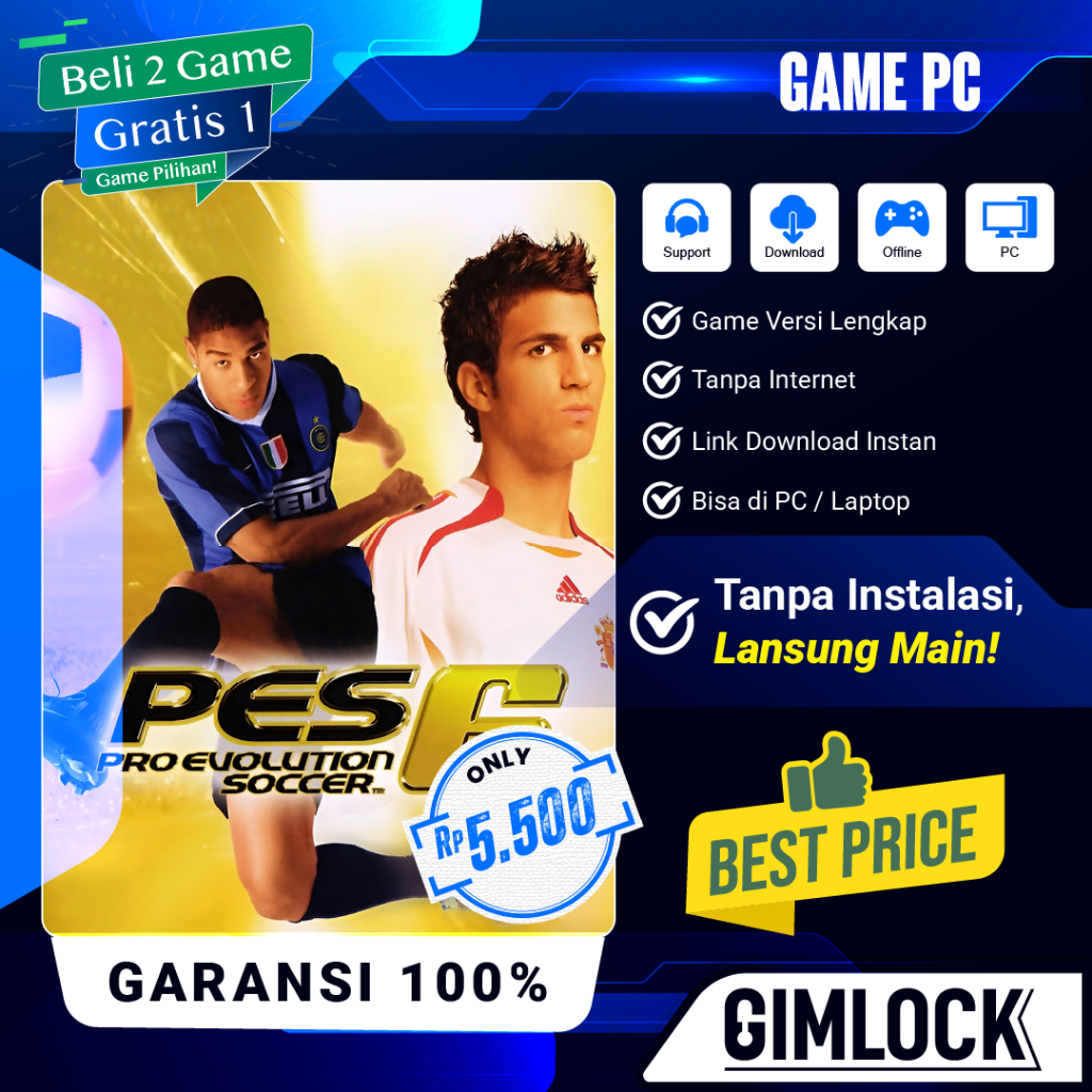 PES 6 | Game Bola Jadul, PES Game PC Ringan Offline – Download Cepat, Nostalgia, Langsung Main