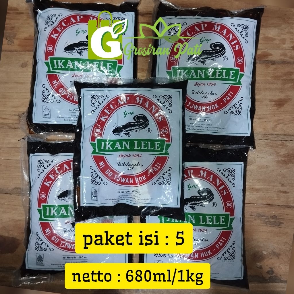 

kecap lele 680ml 1 paket isi 5 pcs