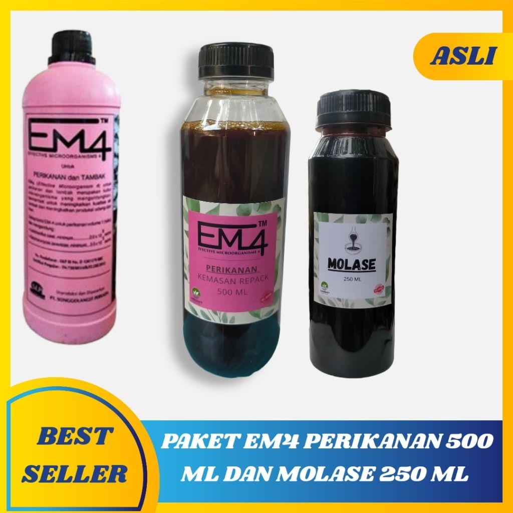 EM4 PERIKANAN DAN MOLASE MURNI KEMASAN REPACK