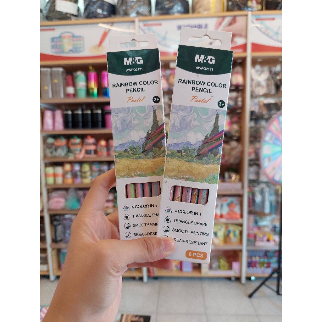 

M&G RAINBOW COLOR PENCIL PASTEL 3+ 6PCS