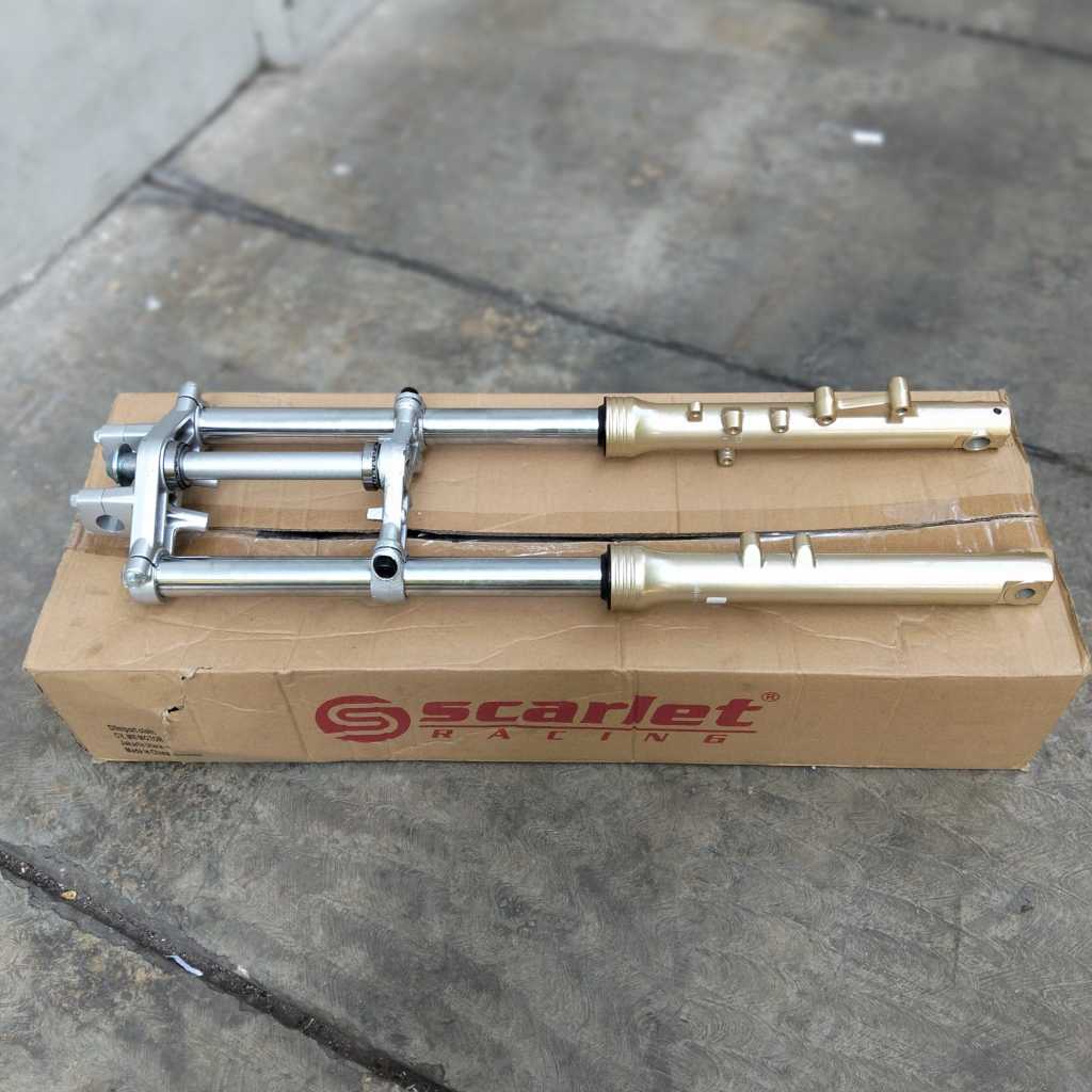 (Bisa COD) Promo Harga Murah Shockbreaker Skok Shock Depan Lengkap Assy Set As Chrome Tabung Gold Ni
