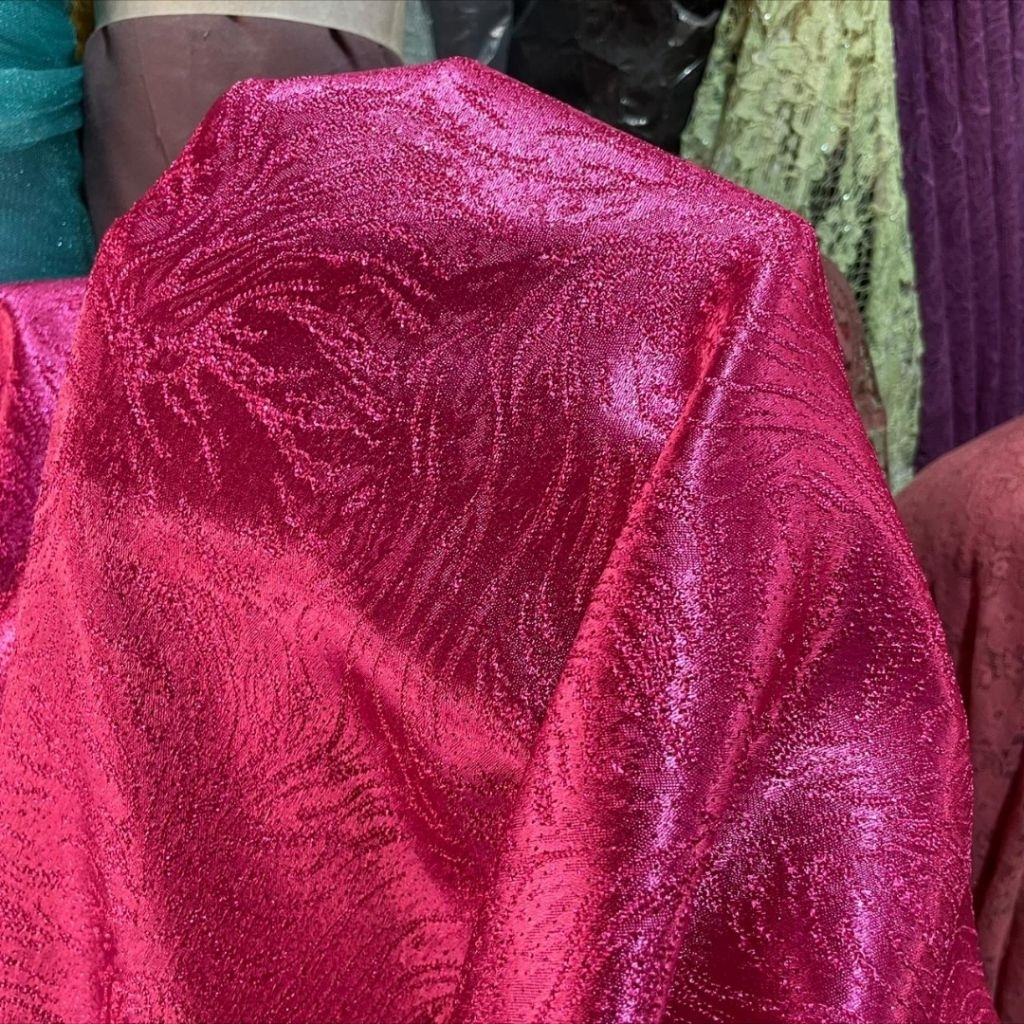 kain jaguard warna merah/kain jaguard