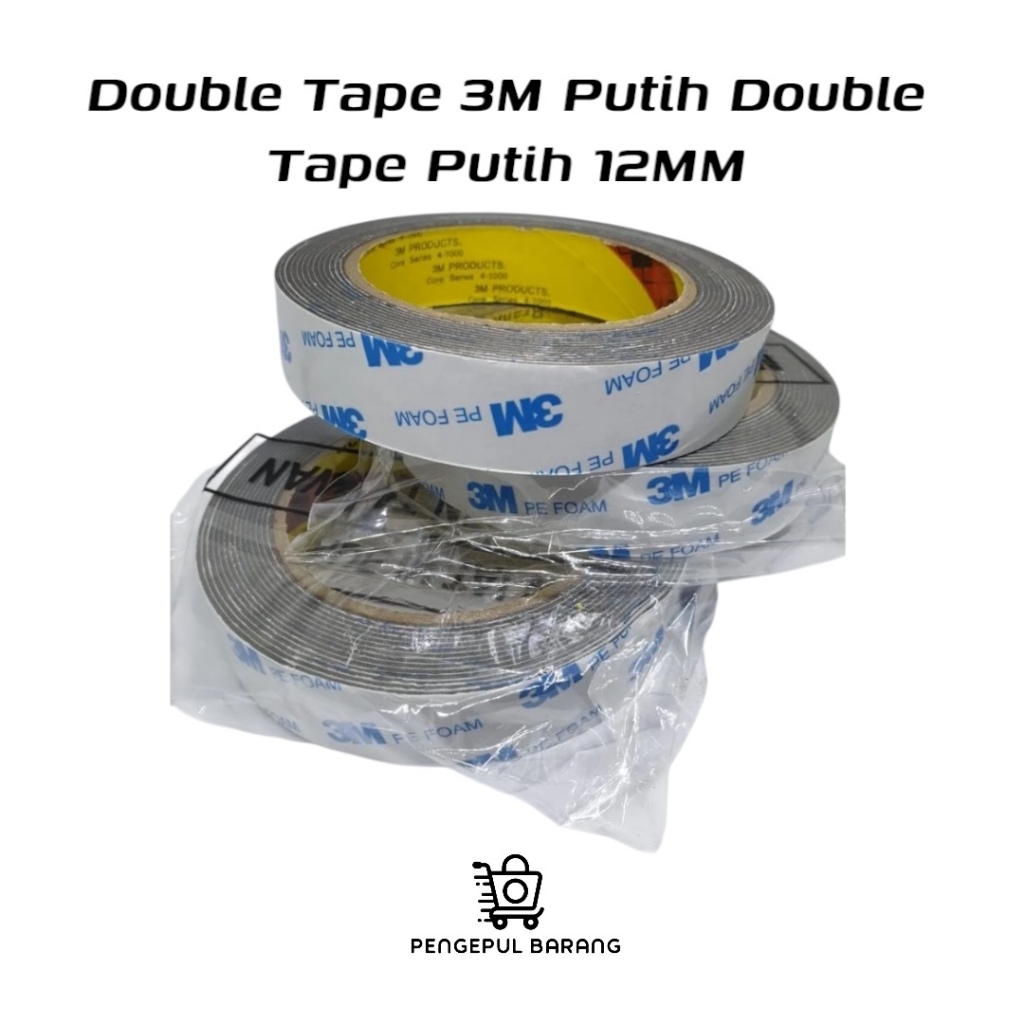 

3M Double Tape Putih Super Kuat Double Tape 3M Putih Double Tape Putih 12MM