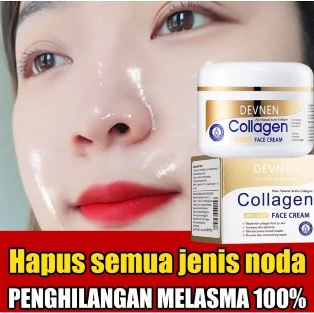 devnen collagen cream siang malam cream retinol anti aging