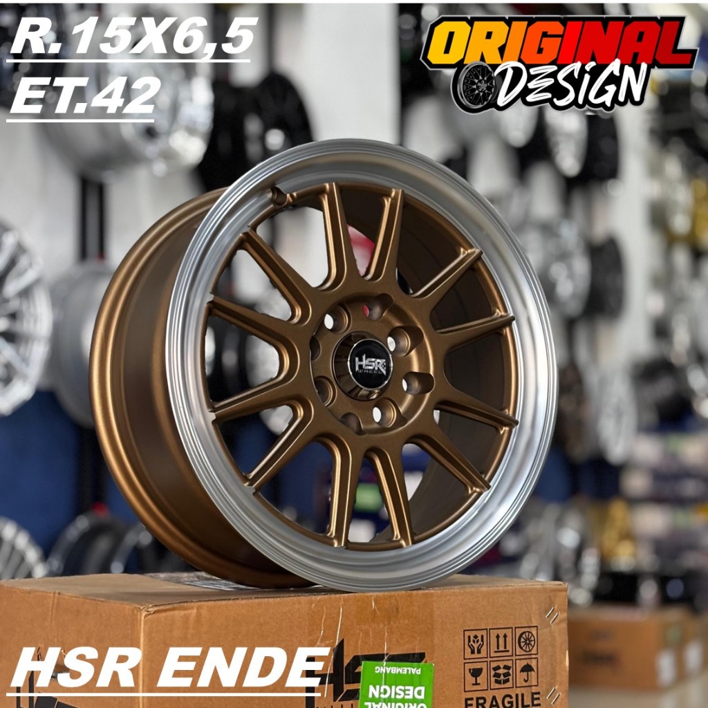 Pelek Racing Ring 15 Lubang 4 Terbaru Velg HSR ENDE R15 Warna Bronze