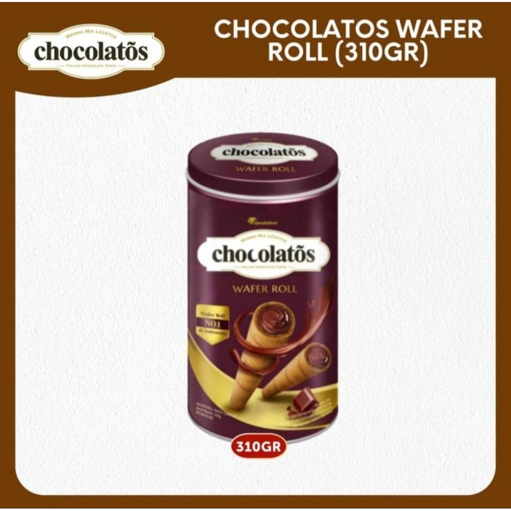 

Chocolatos Wafer Roll Kaleng 310 gram