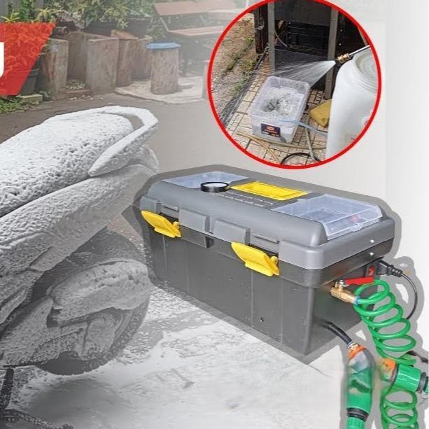 Pompa Box Dual Mode Snow V4 Cuci Mobil Motor Cuci Salju Portable Dual Pump