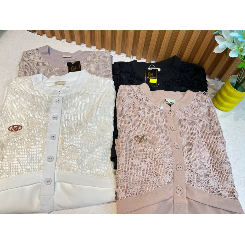 [MERRY's VLOG] GAMIS TERBARU BAHAN JASMINE PREMIUM KOMBINASI RAJUT BORDIR IMPORT UKURAN STANDAR LD 1