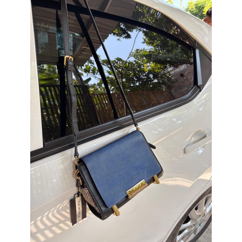 TAS DONINI BIRU ASLI ORIGINAL-TAS CANTIK MEWAH SECOND TERAWAT