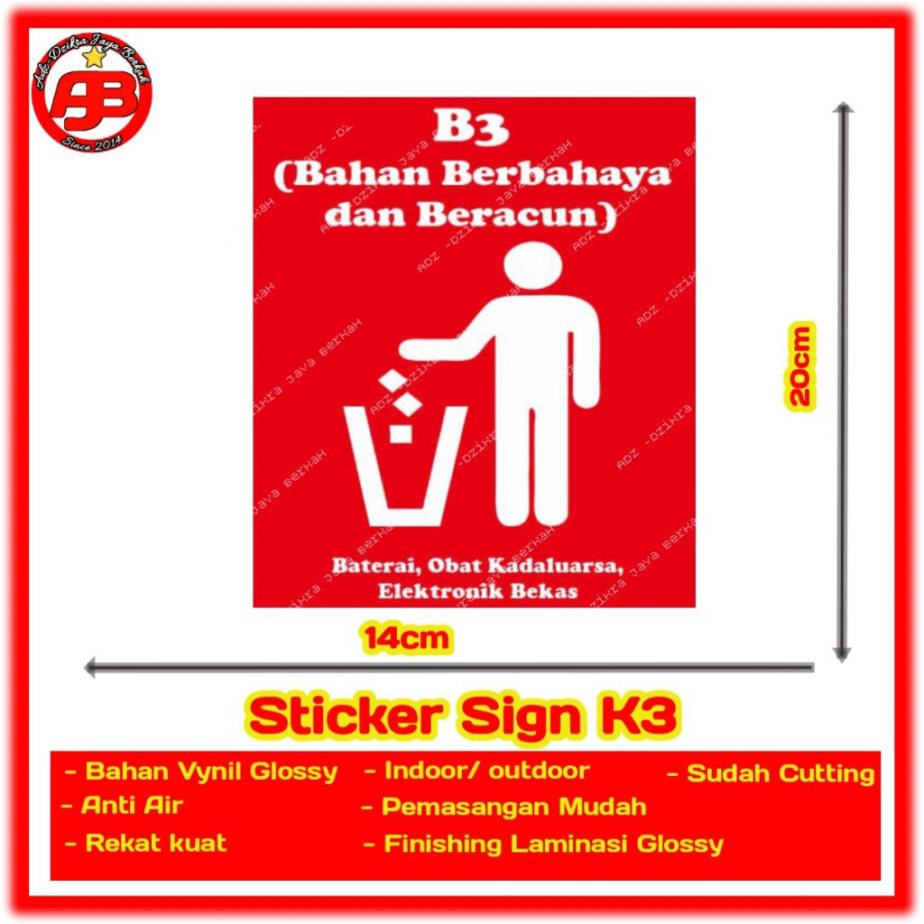 

Stiker Kotak sampah | Stiker Sign K3 | Stiker Safety