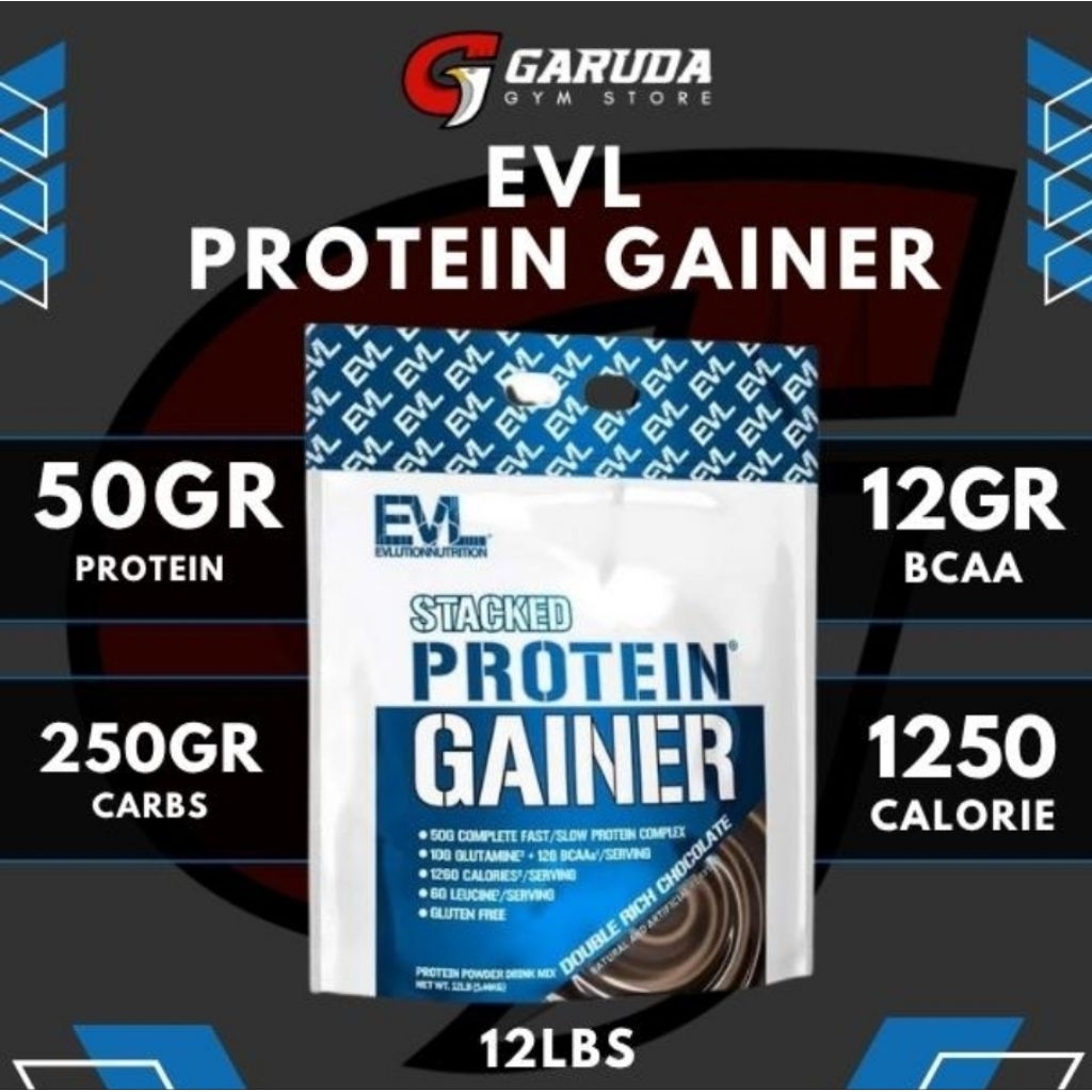 EVL STACKED PROTEIN GAINER 12 LBS Import USA Mass Gainer