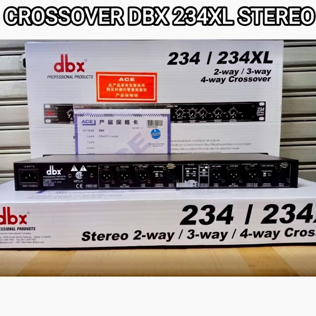CROSSOVER DBX 224XL 224 STEREO + SUBWOOFER / CROSSOVER DBX 234 234XL STEREO