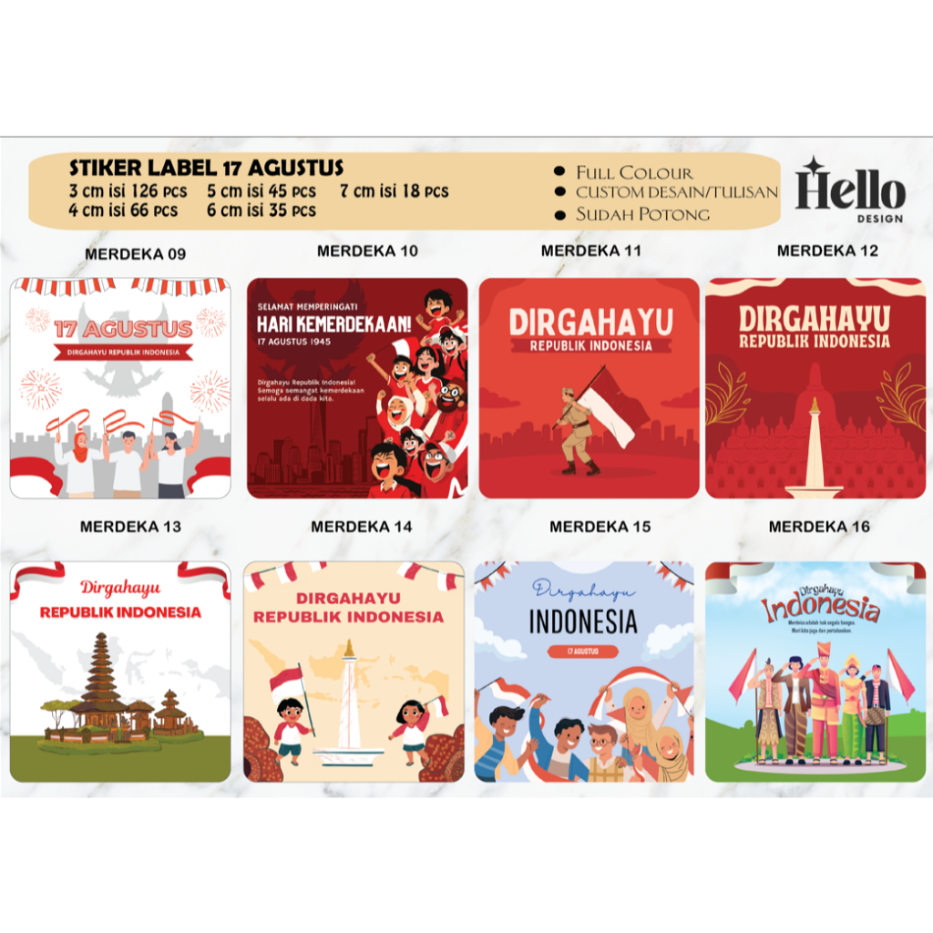 

(FREE CUSTOM) Stiker Bulat 17 AGUSTUS / STIKER KEMERDEKAAN
