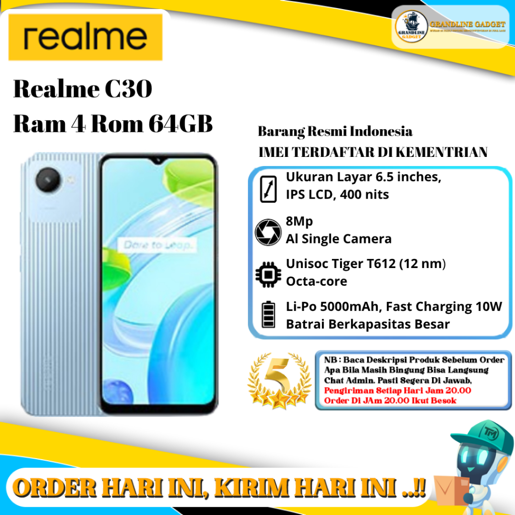 Realme C30 Ram 4 Rom 64GB