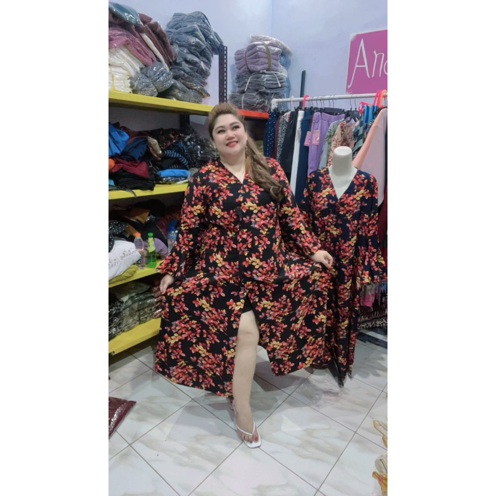 long tunik bunga super jumbo