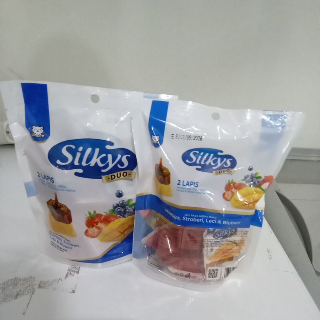 

silky duo 2 lapis jelly rasa aneka buah 200g 8pcs×25g