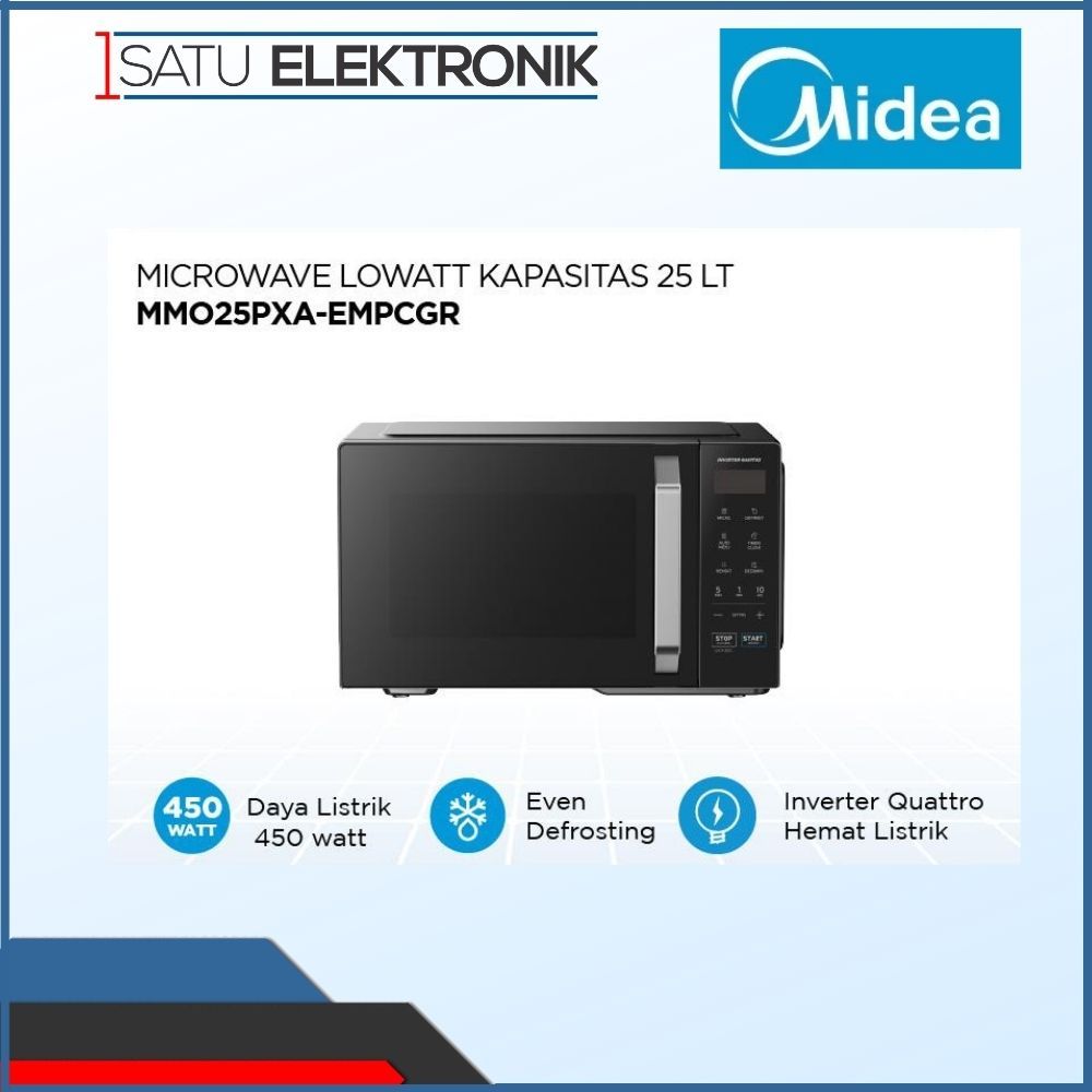 Midea Microwave DigitalTombol 25 L - MMO25PXA-EMPCGR Low Watt Inverter Microwave